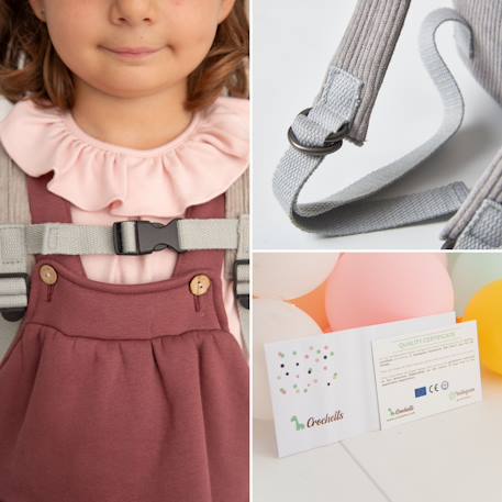 Sac à dos éléphant en coton doux Grey 5 - vertbaudet enfant 