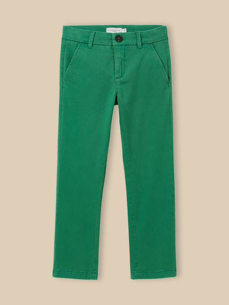 Chino light garçon Celadon+Indigo+Menthe+Orage+Rouge 5 - vertbaudet enfant 