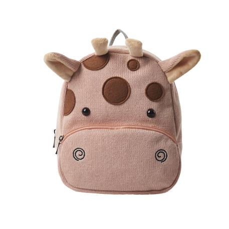 Sac à dos girafe en coton doux Pink andbrown 1 - vertbaudet enfant 