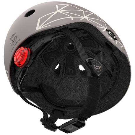 Casque brown lines xxs (45-51 cm) Gris, noir, blanc 3 - vertbaudet enfant 