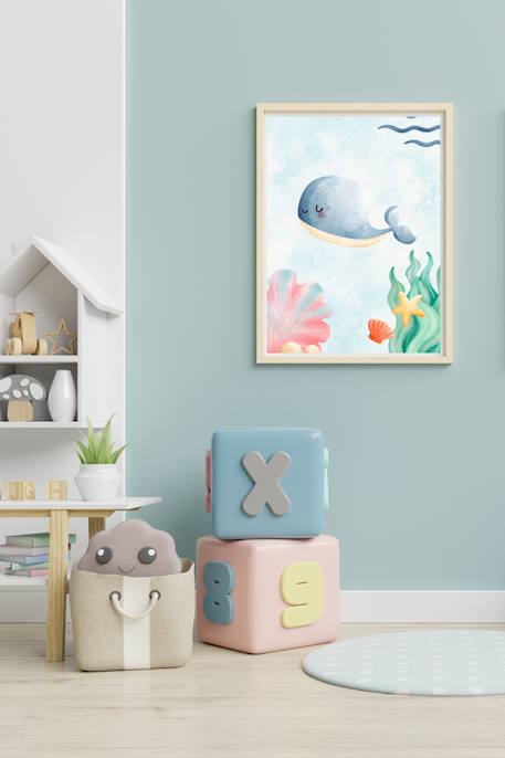 Cadre mural enfant baleine marine Multi coloured 2 - vertbaudet enfant 