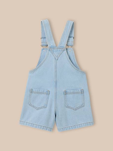 Salopette en denim fille Denim bleach 2 - vertbaudet enfant 