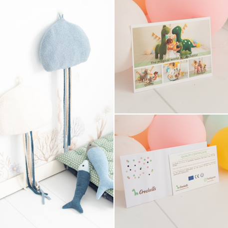 Lot 4 animaux océan méduses + mini pulpes Blue and white 5 - vertbaudet enfant 