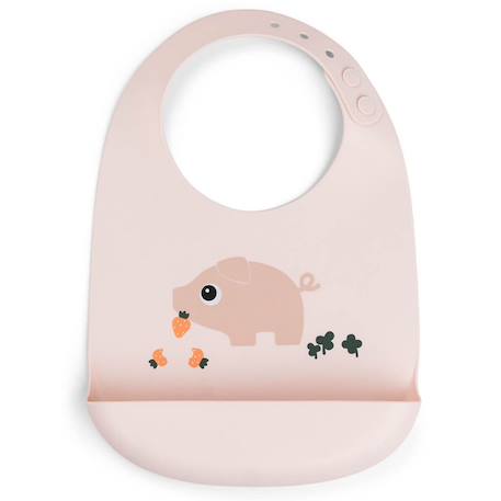Bavoir silicone dotti bleu Bleu+Rose+Sable 4 - vertbaudet enfant 