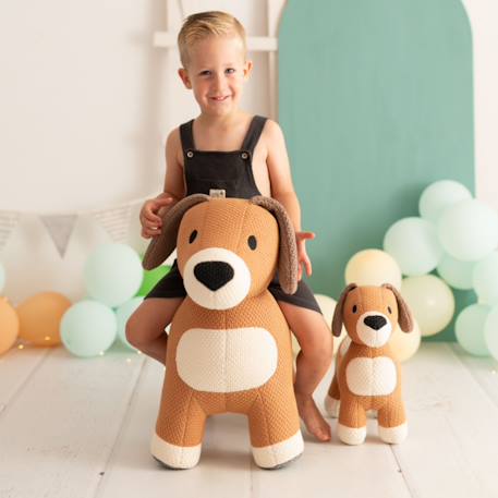 Lot 2 peluches chiens coton Brown 2 - vertbaudet enfant 