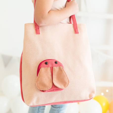 Sac bandoulière coccinelle en coton doux Pink 2 - vertbaudet enfant 