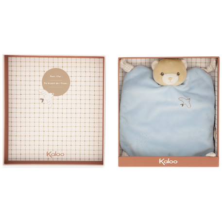 Doudou plat Bleu, beige, blanc+Vert, beige, blanc 4 - vertbaudet enfant 
