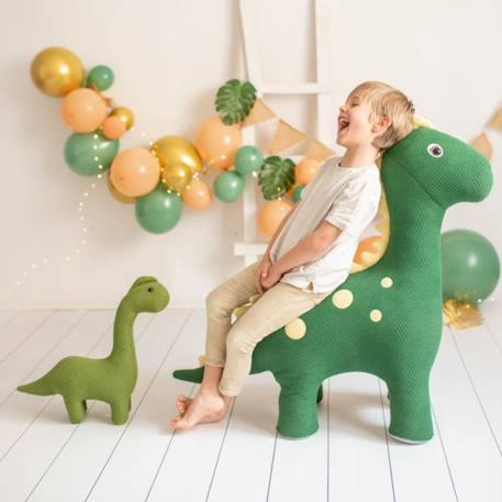 Lot 2 peluches dinosaures coton Green olive 2 - vertbaudet enfant 