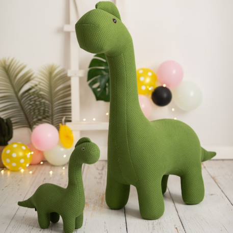 Lot 2 peluches dinosaures coton Green olive 2 - vertbaudet enfant 