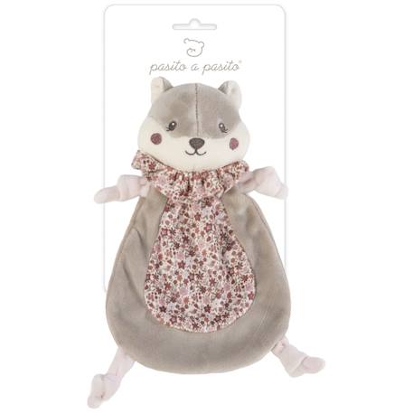 Doudou plat écureuil cherry fleurs Mauve 4 - vertbaudet enfant 
