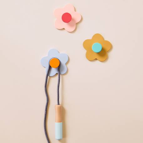 Patères murales fleur blanches (3 pièces) Blanc, jaune+Bleu, jaune, rose 7 - vertbaudet enfant 