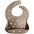 Bavoir en silicone minouche taupe Taupe 1 - vertbaudet enfant 