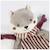 Doudou plat écureuil cherry rayé Mauve 3 - vertbaudet enfant 