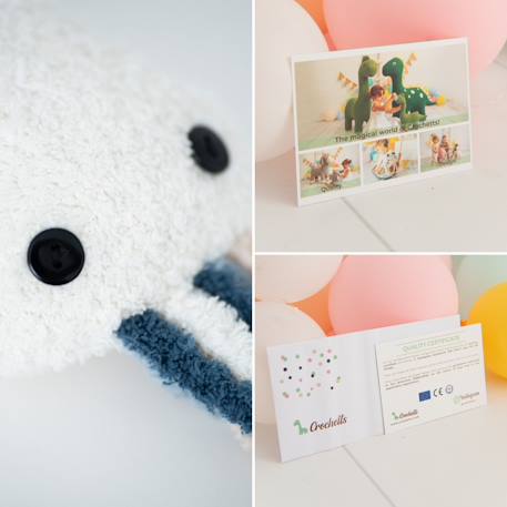 Lot 2 animaux océans en tissu doux Blue and white 5 - vertbaudet enfant 