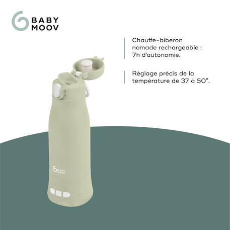 Chauffe-biberon nomade moov & feed minéral sable Vert 3 - vertbaudet enfant 