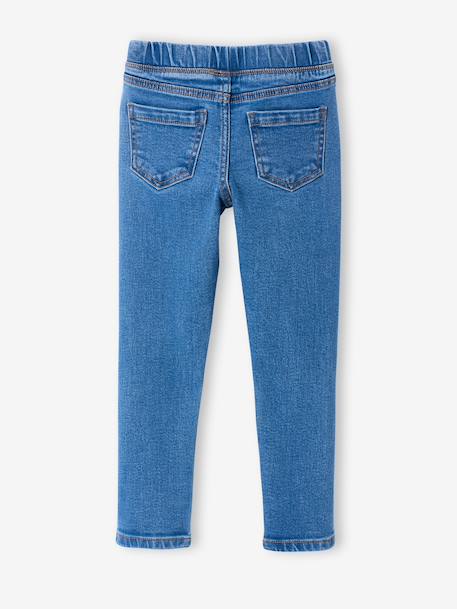 Jean tregging fille bleu moyen+denim bleached 2 - vertbaudet enfant 