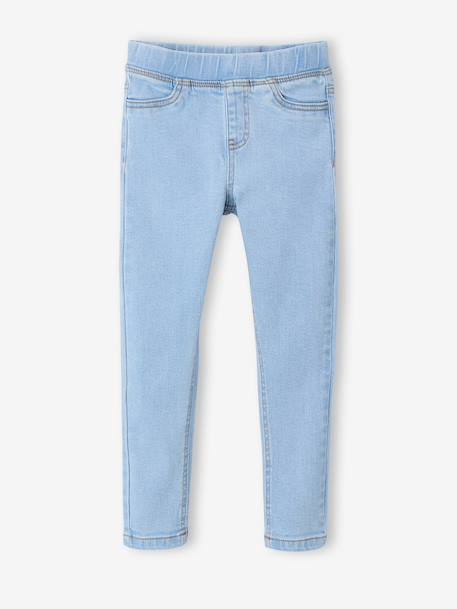 Jean tregging fille bleu moyen+denim bleached 4 - vertbaudet enfant 
