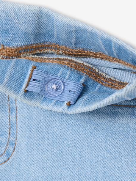 Jean tregging fille bleu moyen+denim bleached 6 - vertbaudet enfant 