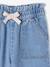 Pantalon paperbag denim bleu clair+bleu moyen 3 - vertbaudet enfant 