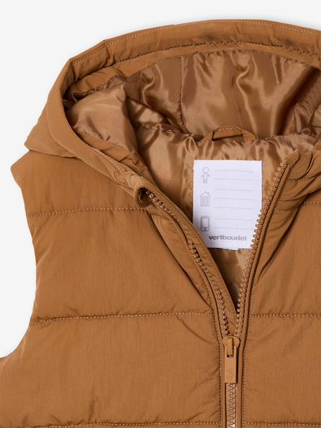 Doudoune garçon sans manches avec capuche noix de pécan 3 - vertbaudet enfant 