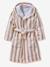 Peignoir enfant rayé Ours personnalisable, avec coton recyclé rayé beige 4 - vertbaudet enfant 