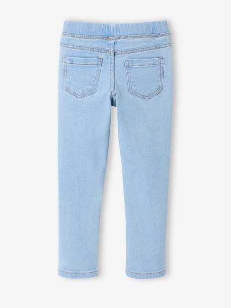 Jean tregging fille bleu moyen+denim bleached 5 - vertbaudet enfant 