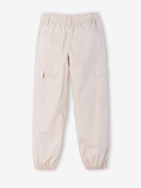 Pantalon cargo léger beige+olive 4 - vertbaudet enfant 