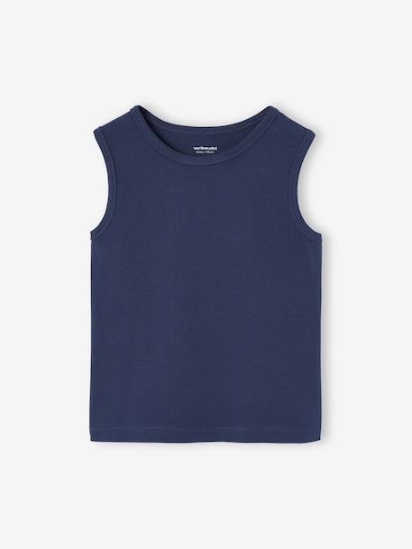 Lot de 2 débardeurs garçon lot blanc+lot bleu 3 - vertbaudet enfant 