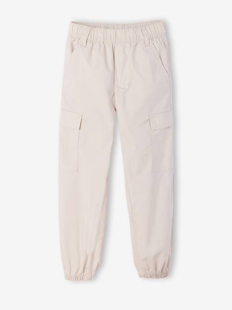 Pantalon cargo léger beige+olive 3 - vertbaudet enfant 