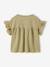 T-shirt fille manches détails brodés corail+écru+kaki 11 - vertbaudet enfant 