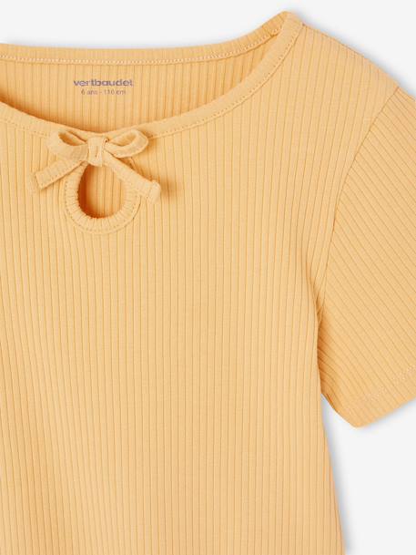 T shirt fille noeud fantaisie jaune+rayé bleu 5 - vertbaudet enfant 