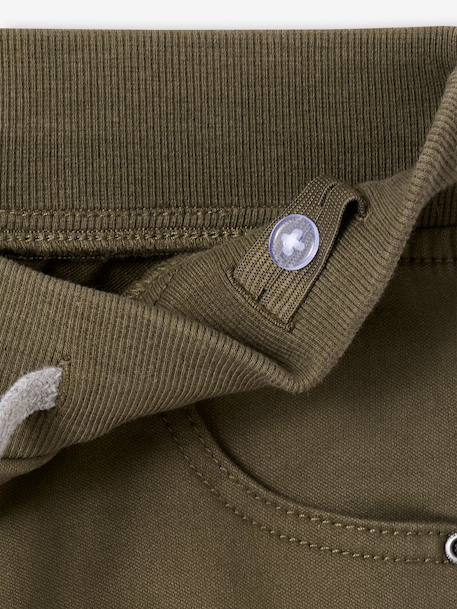 Pantalon garçon jogger facile à enfiler bleu grisé+caramel+kaki 15 - vertbaudet enfant 