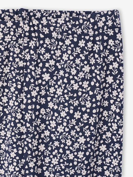 Lot de 2 leggings fille Basics indigo+kaki+marron imprimé+vert sauge 5 - vertbaudet enfant 