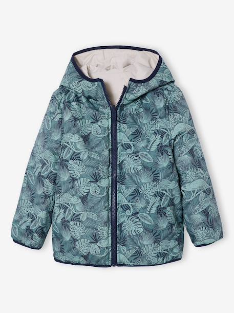 Blouson garçon réversible bleu océan+vert 9 - vertbaudet enfant 