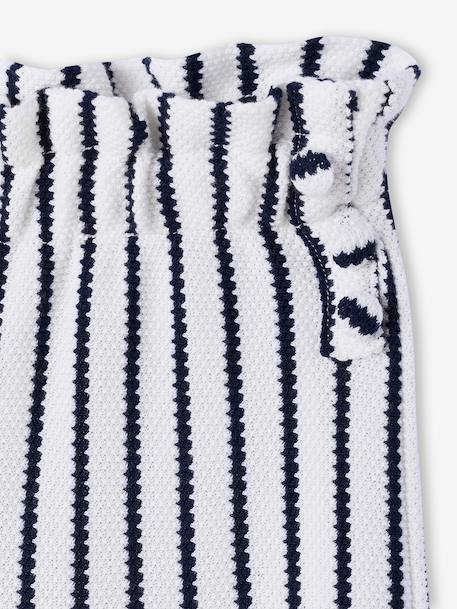 Legging large rayé en maille rayé bleu+rayé rouge 6 - vertbaudet enfant 