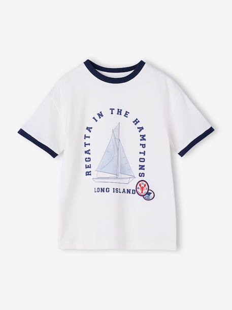 T-shirt garçon manches courtes écru 2 - vertbaudet enfant 