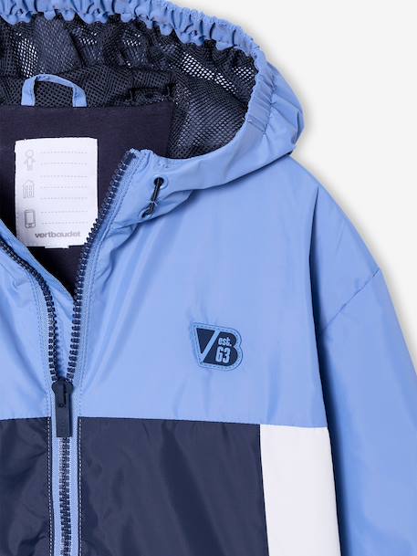 Blouson garçon coupe-vent colorblock bleu moyen+kaki+vert d'eau 3 - vertbaudet enfant 