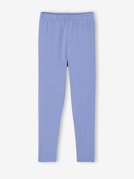 Lot de 2 leggings fille Basics indigo+kaki+marron imprimé+vert sauge 3 - vertbaudet enfant 