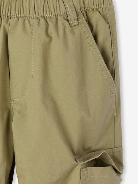 Pantalon cargo léger beige+olive 11 - vertbaudet enfant 