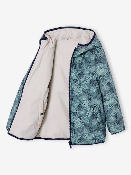 Blouson garçon réversible bleu océan+vert 10 - vertbaudet enfant 
