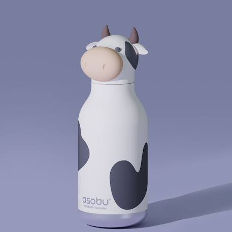 Gourde isotherme bestie vache (460 ml) Ecru, noir 5 - vertbaudet enfant 