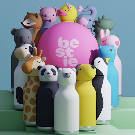 Gourde isotherme bestie vache (460 ml) Ecru, noir 6 - vertbaudet enfant 