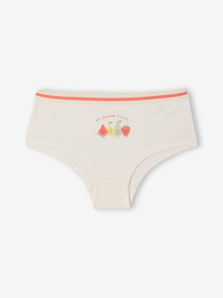 Lot 5 shorties fruits écru 3 - vertbaudet enfant 