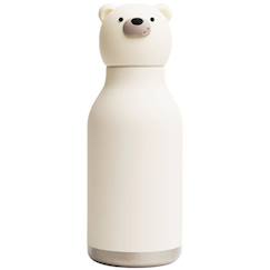 Puériculture-Gourde isotherme bestie ours blanc (460 ml)