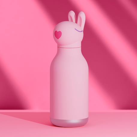 Gourde isotherme bestie lapin rose (460 ml) Rose, violet 4 - vertbaudet enfant 