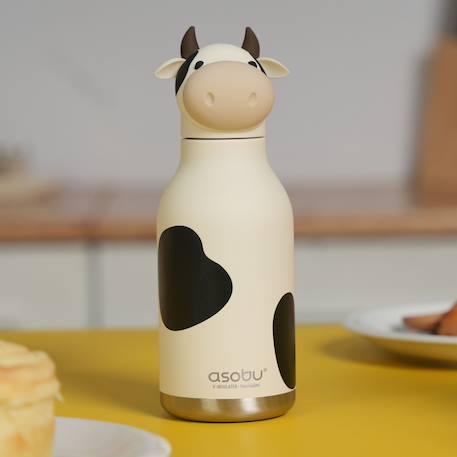 Gourde isotherme bestie vache (460 ml) Ecru, noir 2 - vertbaudet enfant 