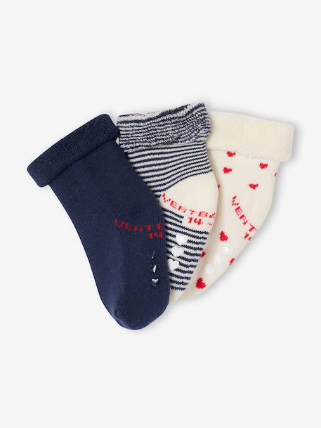 Lot de 3 paires de chaussettes bébé fille coeurs Lot écru 3 - vertbaudet enfant 
