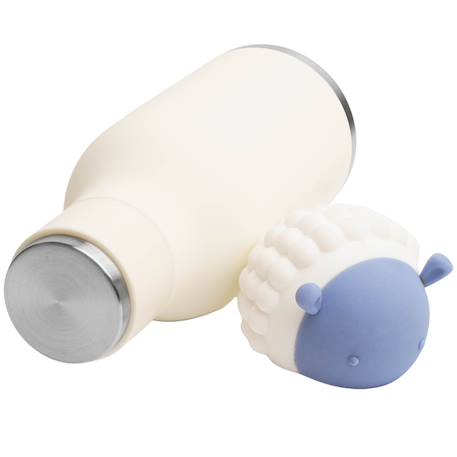 Gourde isotherme bestie mouton blanc (460 ml) Blanc, bleu 3 - vertbaudet enfant 