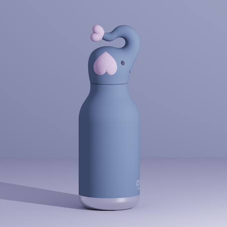 Gourde isotherme bestie eléphant (460 ml) Violet, rose 2 - vertbaudet enfant 