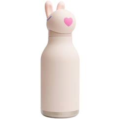 Puériculture-Gourde isotherme bestie lapin rose (460 ml)